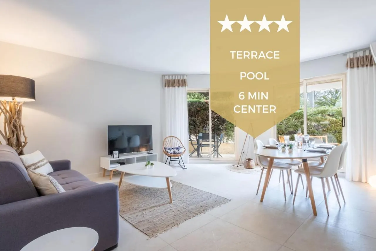 3P Garden-Level Apartment Residence With Pool Cannes 0*,  Francja